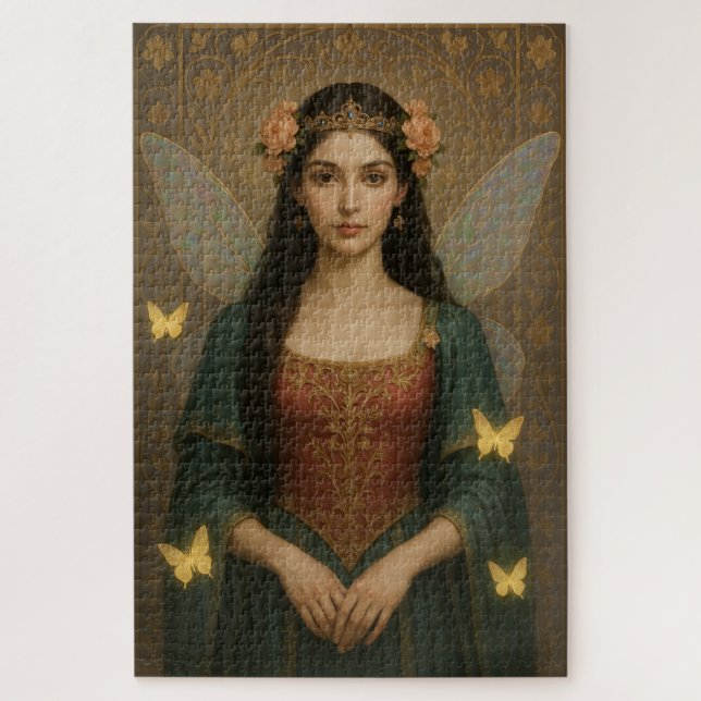 001_A fairy princess in teal green and crimson. (Vertikal)