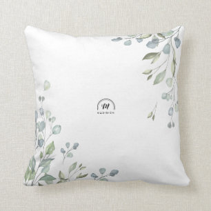 001 Blätter Eukalyptus Greenery Einfach Minimalist Kissen