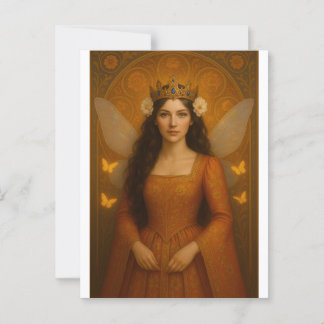002_A fairy princess in burnt orange. Postkarte