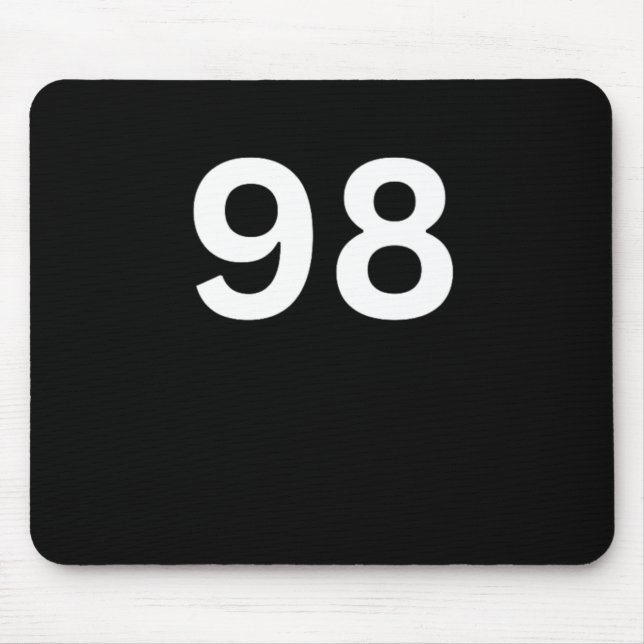 00398 Nummer 98 Achtundneunzig W Mousepad (Vorne)