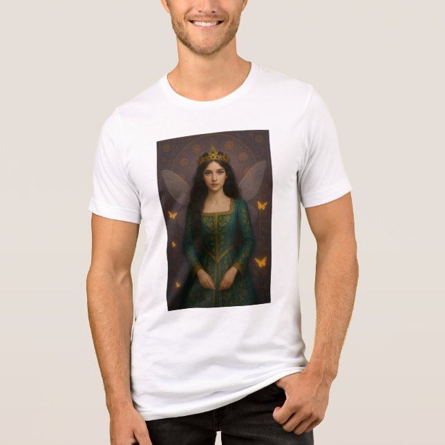 003_A fairy princess in emerald green. Tri-Blend Shirt (Vorderseite)