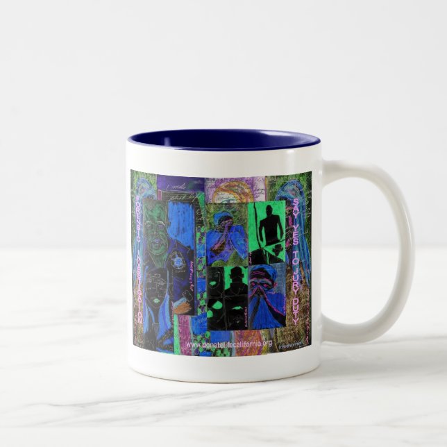 003 SAGEN SIE JA ZUR JURY-AUFGABEN-TASSE ZWEIFARBIGE TASSE (Rechts)