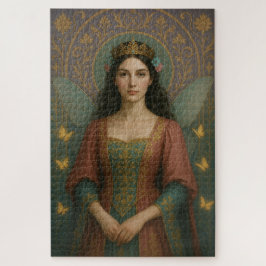 004_A fairy princess in muted rose and teal green.