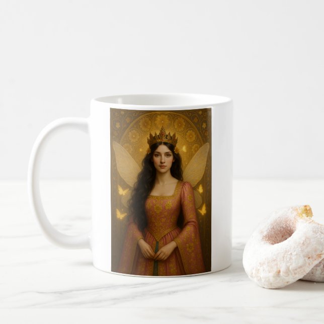 005_A fairy princess in rose pink. Kaffeetasse (Mit Donut)