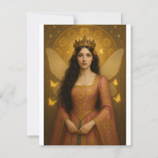 005_A fairy princess in rose pink. Postkarte