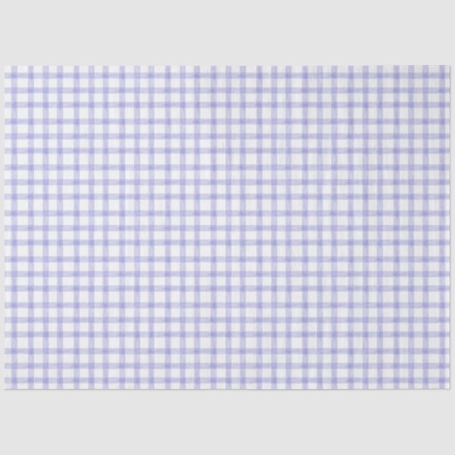 005 Iris Lavendel Gingham-Tissue-Papier Seidenpapier (Vorderseite)