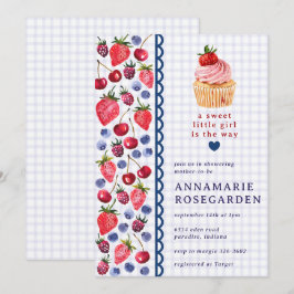 005 Iris Lila Beeren-Patch-Cupcake-Baby-Party Einladung