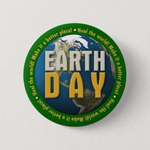 (007:01) Earth Day: Heile die Welt!-Button Button
