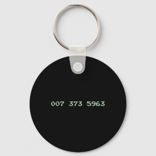 007 373 5963 Videospielcode 1987 80's Retro Games Schlüsselanhänger