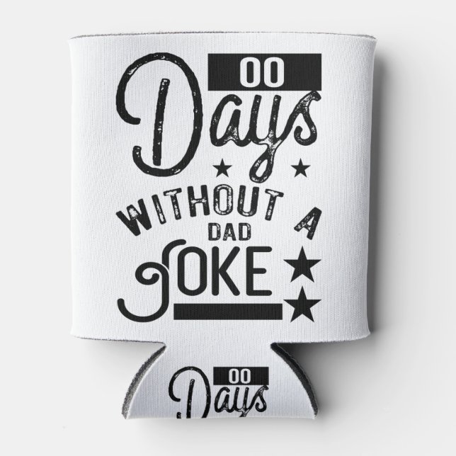 00 Tage ohne Vater Joke Zero Tage Vatertag Dosenkühler (Vorderseite)