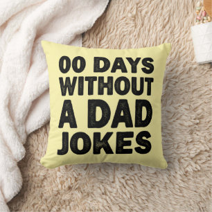 00 Tage ohne Vater Witze Cooler Vater sarkastisch Kissen