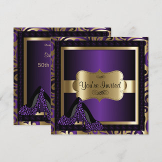 00th Lila Leopard-hoher Heels des Einladung