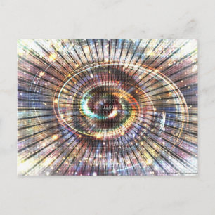 0100101010001101 (Teil 2) Code Binary Cyberspace Postkarte