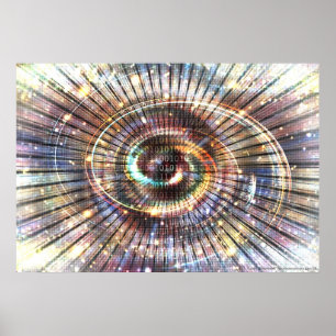 0100101010010101 (Teil 2)   Code Binary Cyberspace Poster