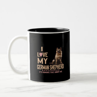 011 Ich Liebe meinen deutschen Schäferhund Es sind Zweifarbige Tasse