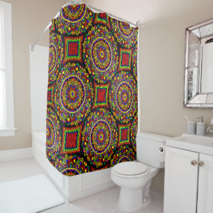0129 - Mandala Motif - Rideau de douche
