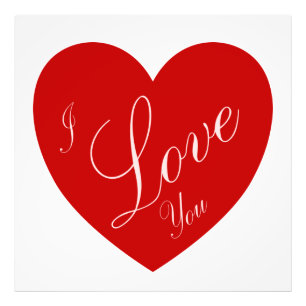 012 I Liebe You Red Fotodruck
