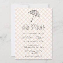 014 Latte Brauner Regenschirm Gingham Baby Sprinkl
