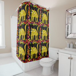 0151 - Basi the Cat Pattern - Duschvorhang