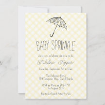 015 Lemon Yellow Umbrella Gingham Baby Sprinkle