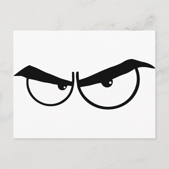0162-Angry-Cartoon-Eyes ANGRY CARTOON EYES Postkarte (Vorderseite)