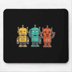 01 10 11 Robot Lustig für Männer Frauen Kinder Übe Mousepad