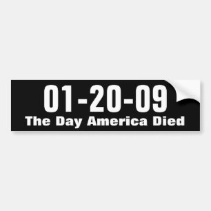 01-20-09, starb der Tag Amerika Autoaufkleber