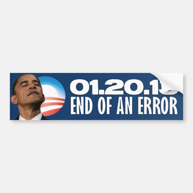 01.20.13 - Ende eines Fehlers - AntiObama Autoaufkleber (Vorne)