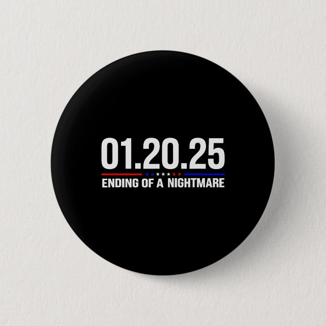 01 20 2025 20. Januar 2025 Ende einer Beängstigend Button (Vorderseite)