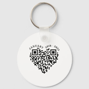 01-20-2025 Funny Trump Dance Troll Qr Scan Preside Schlüsselanhänger