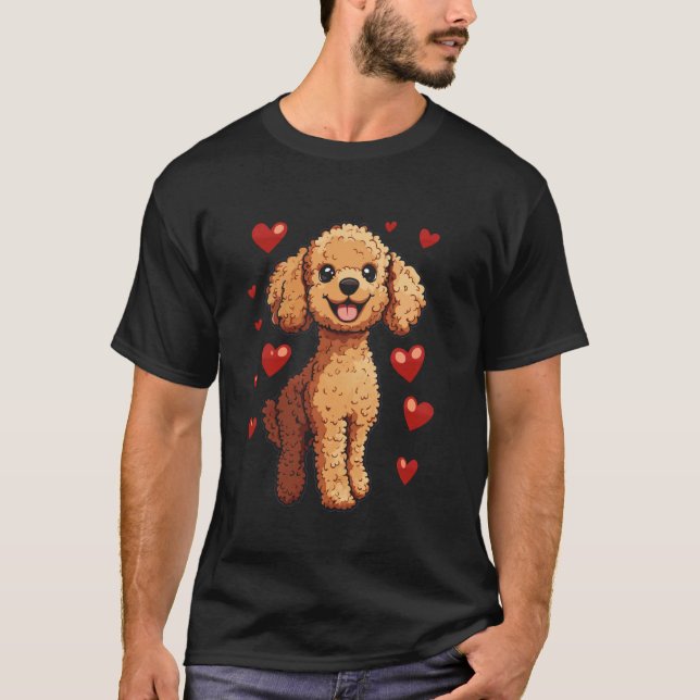01 Brauner Pudel T-Shirt (Vorderseite)