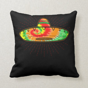 01.Cinco De Mayo Gefärbte Krawatte Sombrero Gefä Kissen