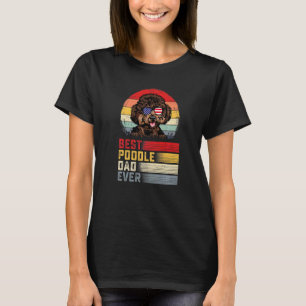 01 Herren Retro Bester Pudel-Vater Aller Zeiten Va T-Shirt