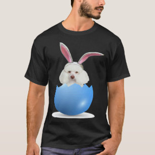 01 Pudel Hund Osterhase Farbige Eier Jagd Su T-Shirt