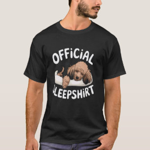 01 Pudel-Hundemama Offizielles Schlafshirt Pyjama T-Shirt