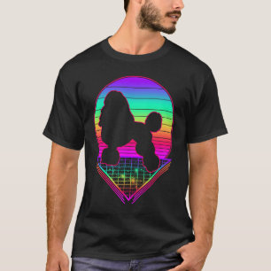 01 Pudel Retro Vintage 80er Hund T-Shirt
