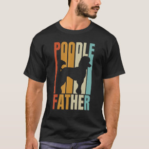 01 Retro Pudel Vater Cooler Hund Papa T-Shirt