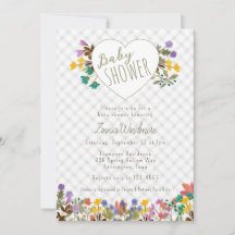 020 Fog Gingham Garten Herz Blumen Baby-Party