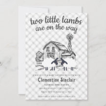 020 Nebelgrau 2 Kleine Lämmer Farm Kariert Baby-Pa