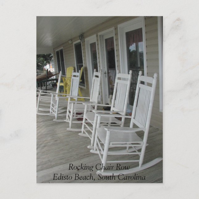 022, Rocking Chair RowEdisto Beach, South Carolina Postkarte (Vorderseite)