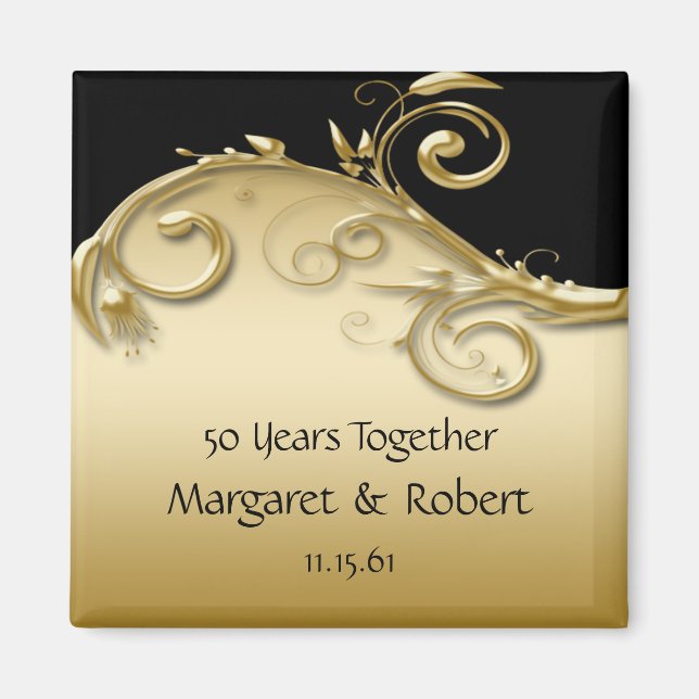 02 Gold und Black 50 Jubiläum Magnet (Vorne)