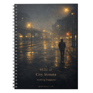 03:12 AM City Streets Moody Aesthetic Poster Notizblock