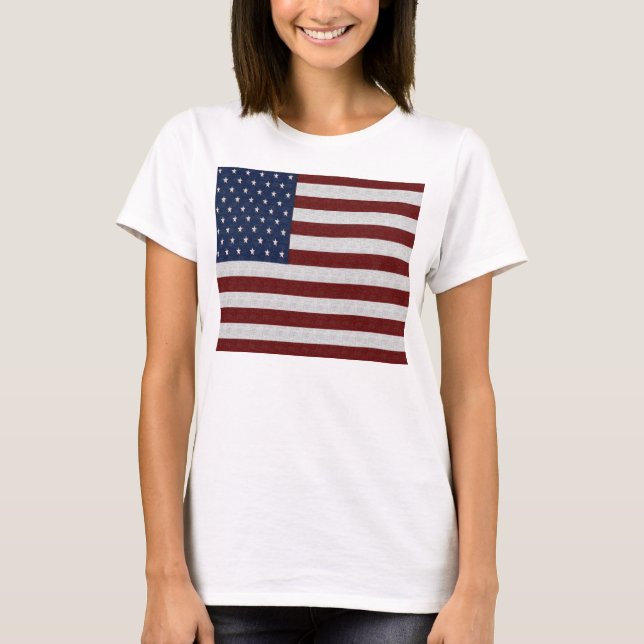 03 - Amerikanische Flaggen-T - Shirt (Vorderseite)