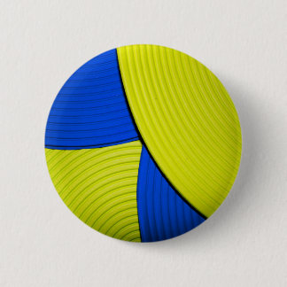 03 gelber u. blauer abstrakter Blumen-Knopf Button