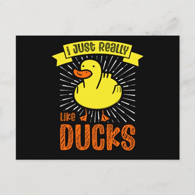03.Gummiente für Enten Ankündigungspostkarte (Vorderseite)