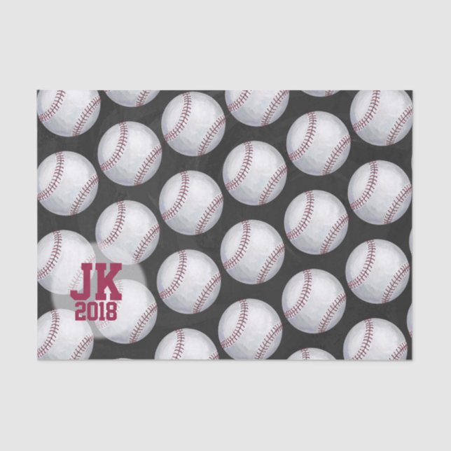 03of12 Baseball-Musterteppichpapier Seidenpapier (Vorderseite)