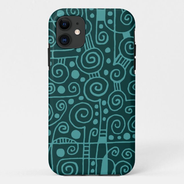 040512 - Ocean Green on Dark Green Case-Mate iPhone Hülle (Rückseite)