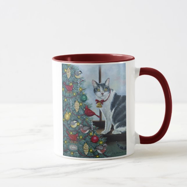 0417 Weihnachtskatze Tasse (Rechts)