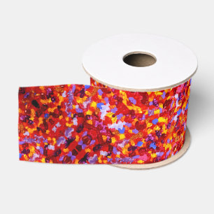 047 Rot und Gold Dotting Ribbon Ripsband