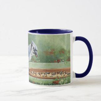 0481 Blau-Jay an der Zufuhr Tasse